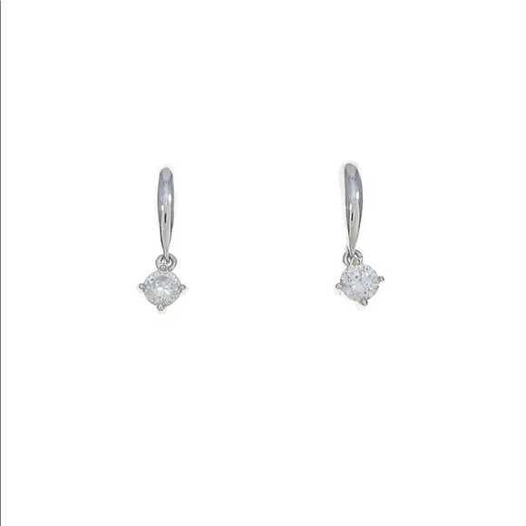PLATINUM DIAMOND EARRINGS❤️ - Picture 3 of 11